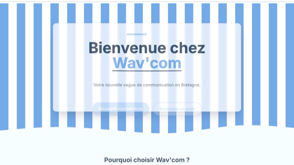 Aperçu du site Wav'com, agence de communication en Bretagne